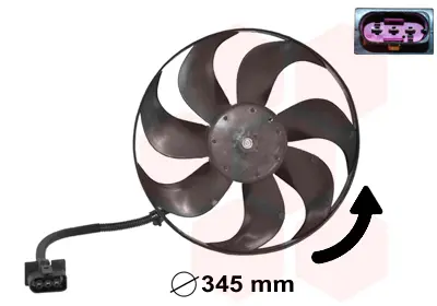 Větrák, chlazení motoru VAN WEZEL 5888744