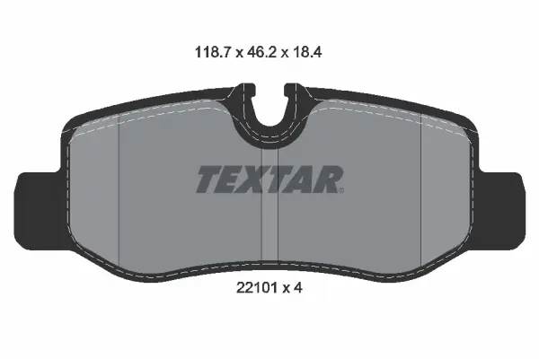 TEXTAR Sada brzdových destiček, kotoučová brzda 2210101