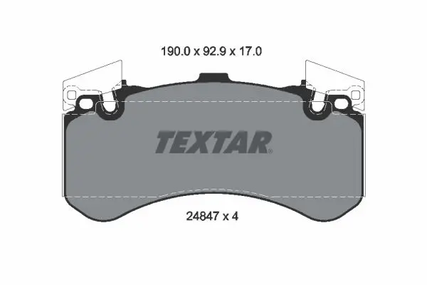 TEXTAR Sada brzdových destiček, kotoučová brzda 2484701