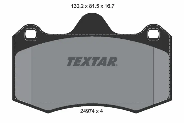 Sada brzdových destiček, kotoučová brzda TEXTAR 2497401