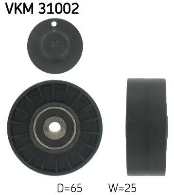 SKF Vratná/vodicí kladka, klínový žebrový řemen VKM31002