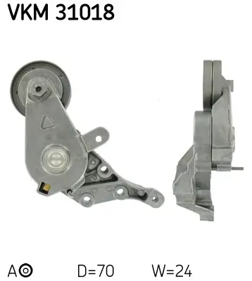 Napínák, žebrovaný klínový řemen SKF VKM 31018