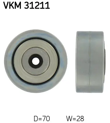 Vratná/vodicí kladka, klínový žebrový řemen SKF VKM 31211