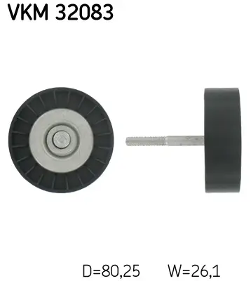SKF Vratná/vodicí kladka, klínový žebrový řemen VKM32083