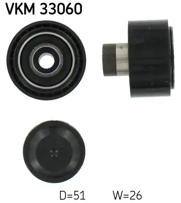 Vratná/vodicí kladka, klínový žebrový řemen SKF VKM 33060