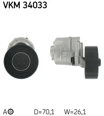 SKF Napínací kladka, žebrovaný klínový řemen VKM34033