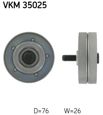 Vratná/vodicí kladka, klínový žebrový řemen SKF VKM 35025