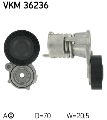 Napínák, žebrovaný klínový řemen SKF VKM 36236