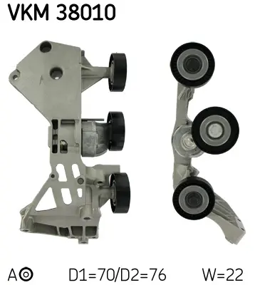 Napínák, žebrovaný klínový řemen SKF VKM 38010