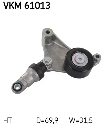 Napínák, žebrovaný klínový řemen SKF VKM 61013