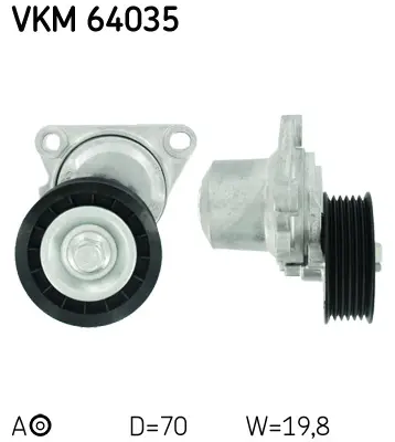 SKF Napínák, žebrovaný klínový řemen VKM64035