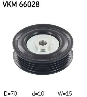 Vratná/vodicí kladka, klínový žebrový řemen SKF VKM 66028