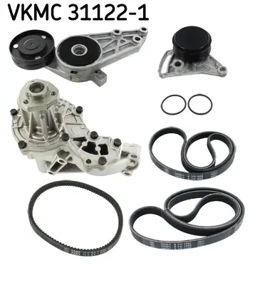 SKF Vodní pumpa + klínový žebrový řemen VKMC311221
