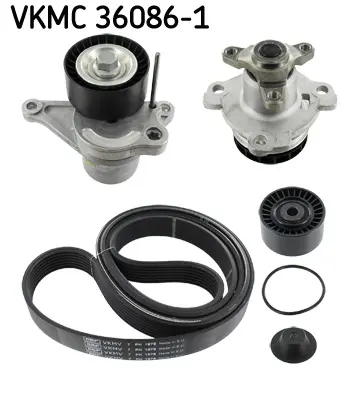 Vodní pumpa + klínový žebrový řemen SKF VKMC 36086-1