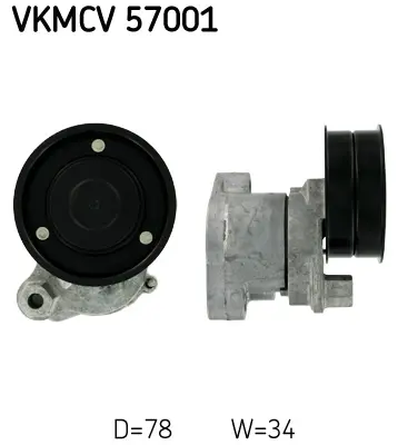 Napínák, žebrovaný klínový řemen SKF VKMCV 57001