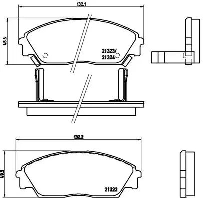 Sada brzdových destiček, kotoučová brzda BREMBO P 28 016
