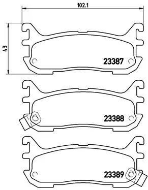 Sada brzdových destiček, kotoučová brzda BREMBO P 49 021