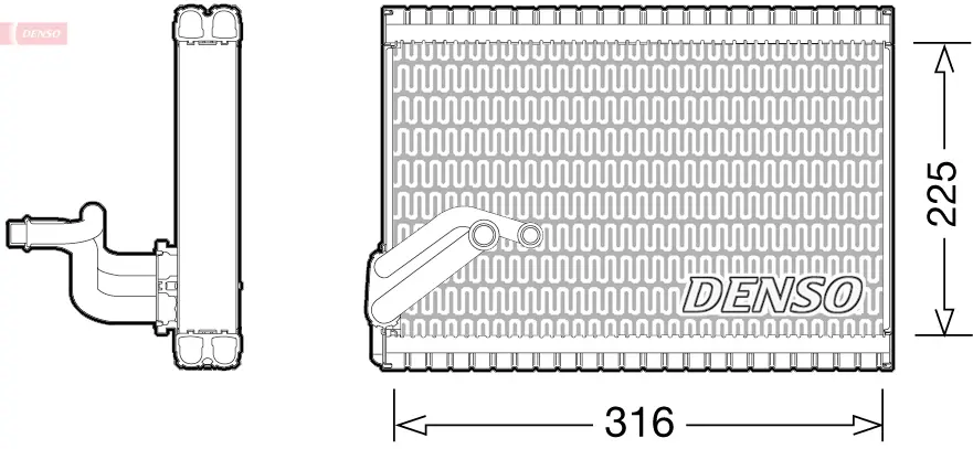DENSO Výparník, klimatizace DEV21003-D