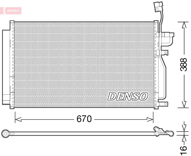 DENSO Kondenzátor, klimatizace DCN15002