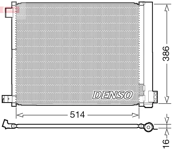 Kondenzátor, klimatizace DENSO DCN46022