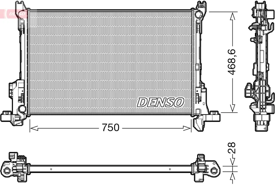 DENSO Chladič, chlazení motoru DRM09174