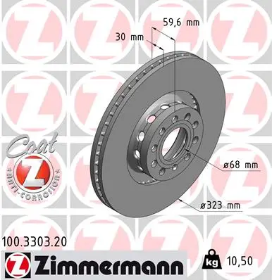 Brzdový kotouč ZIMMERMANN 100.3303.20