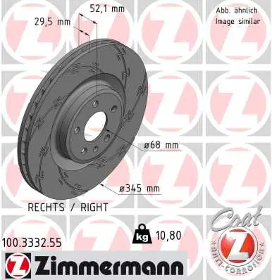 Brzdový kotouč ZIMMERMANN 100.3332.55