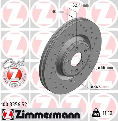 Brzdový kotouč ZIMMERMANN 100.3356.52