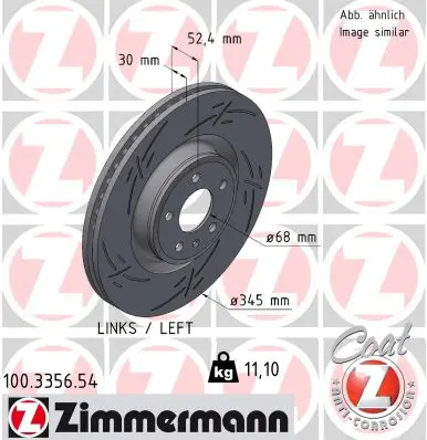 Brzdový kotouč ZIMMERMANN 100.3356.54