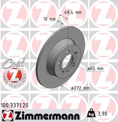 Brzdový kotouč ZIMMERMANN 100.3371.20