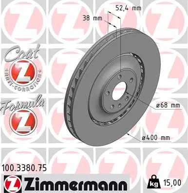 Brzdový kotouč ZIMMERMANN 100.3380.75