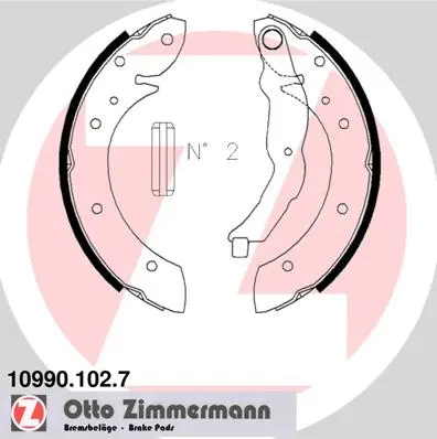 Sada brzdových čelistí ZIMMERMANN 10990.102.7