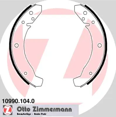 Sada brzdových čelistí ZIMMERMANN 10990.104.0