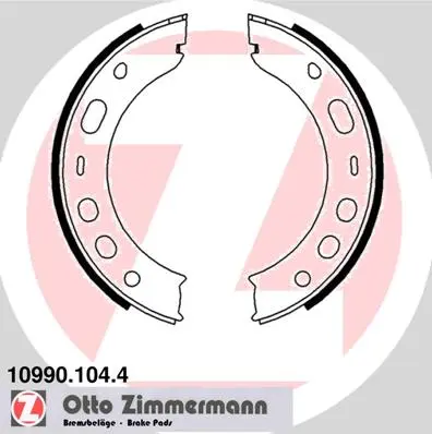 Sada brzdových čelistí, parkovací brzda ZIMMERMANN 10990.104.4