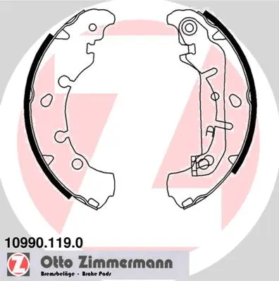 Sada brzdových čelistí ZIMMERMANN 10990.119.0