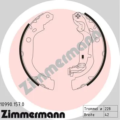 Sada brzdových čelistí ZIMMERMANN 10990.157.0