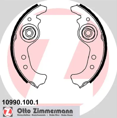 Sada brzdových čelistí ZIMMERMANN 10990.100.1