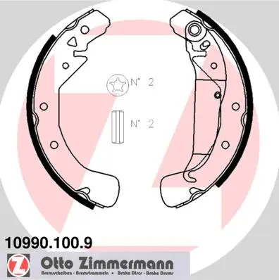 Sada brzdových čelistí ZIMMERMANN 10990.100.9