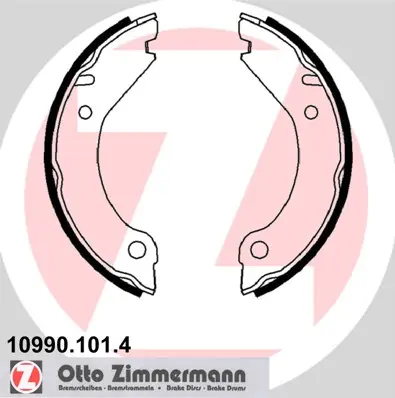 Sada brzdových čelistí, parkovací brzda ZIMMERMANN 10990.101.4
