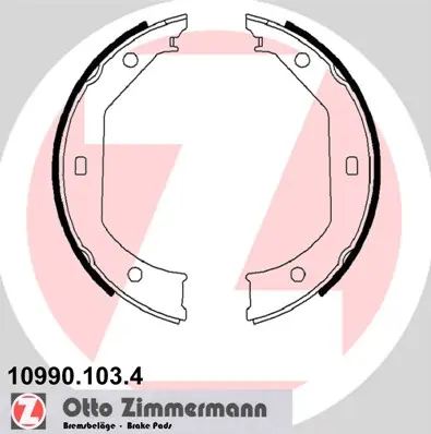 Sada brzdových čelistí, parkovací brzda ZIMMERMANN 10990.103.4