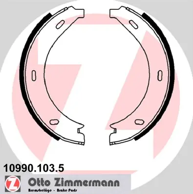 Sada brzdových čelistí, parkovací brzda ZIMMERMANN 10990.103.5
