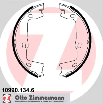 Sada brzdových čelistí, parkovací brzda ZIMMERMANN 10990.134.6