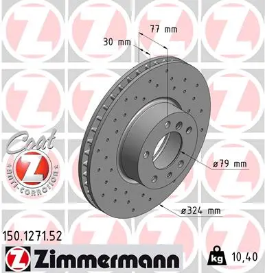 ZIMMERMANN Brzdový kotouč 150127152