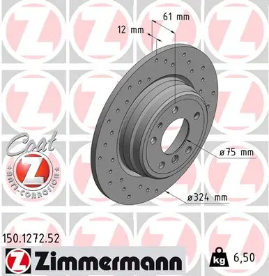 Brzdový kotouč ZIMMERMANN 150.1272.52