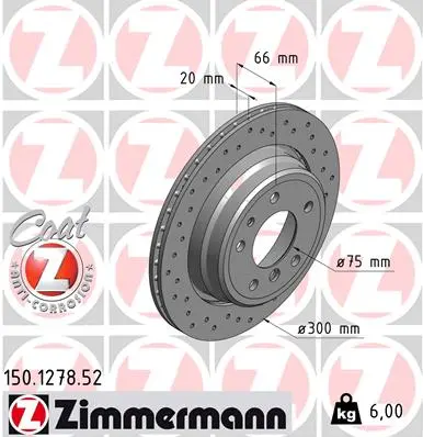 Brzdový kotouč ZIMMERMANN 150.1278.52