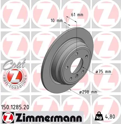 Brzdový kotouč ZIMMERMANN 150.1285.20