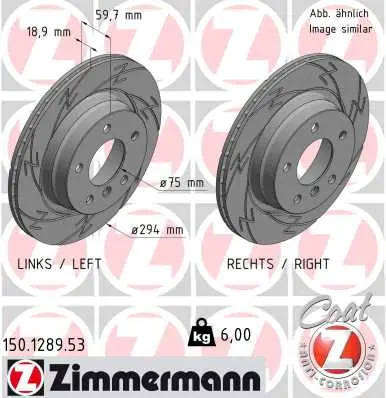 Brzdový kotouč ZIMMERMANN 150.1289.53