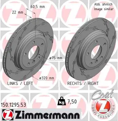 Brzdový kotouč ZIMMERMANN 150.1295.53