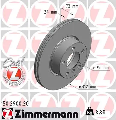 Brzdový kotouč ZIMMERMANN 150.2900.20