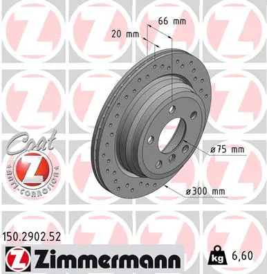 ZIMMERMANN Brzdový kotouč 150290252